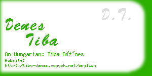 denes tiba business card